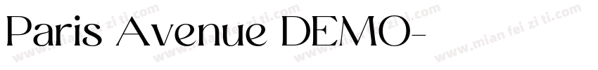 Paris Avenue DEMO字体转换